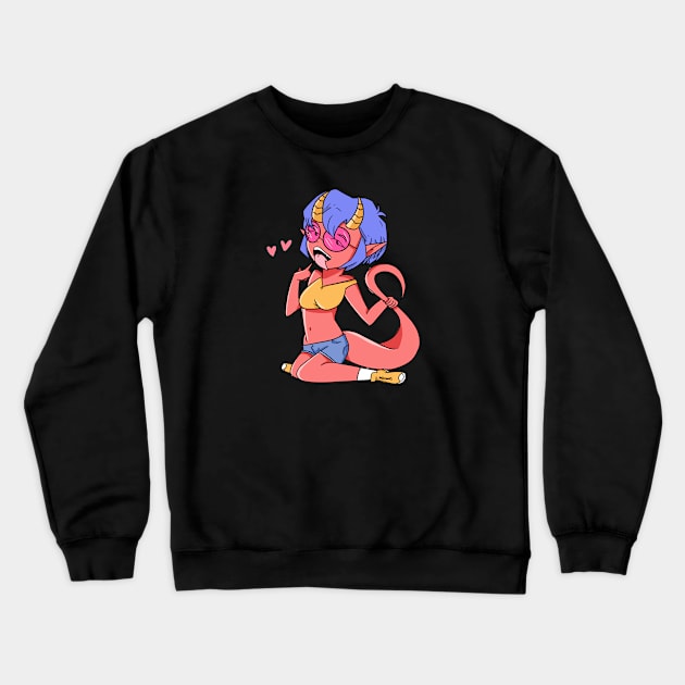 Monster girl Crewneck Sweatshirt by MilkandCookies